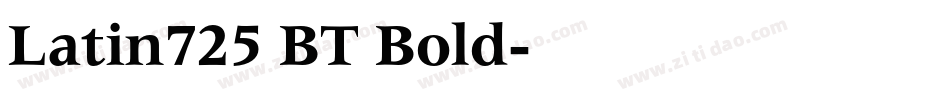 Latin725 BT Bold字体转换